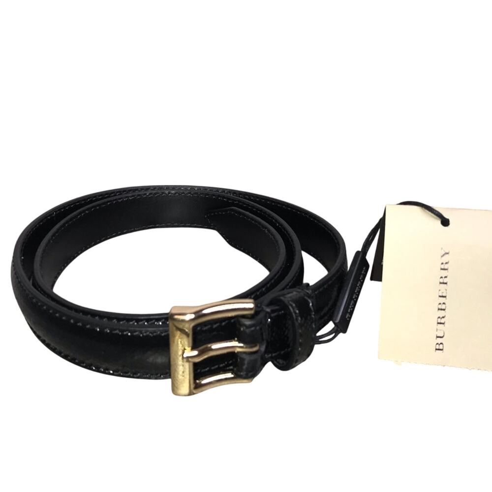 Burberry Kessock Patent Leather Skinny Belt New with Tags Size 105 / 42 - Picture 3 of 9